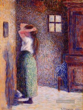 junge Bauer bei ihrer Toilette 1888 Camille Pissarro Ölgemälde